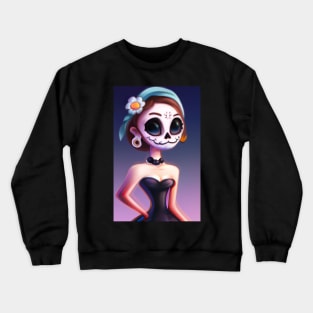 classy sugar skull girl Crewneck Sweatshirt